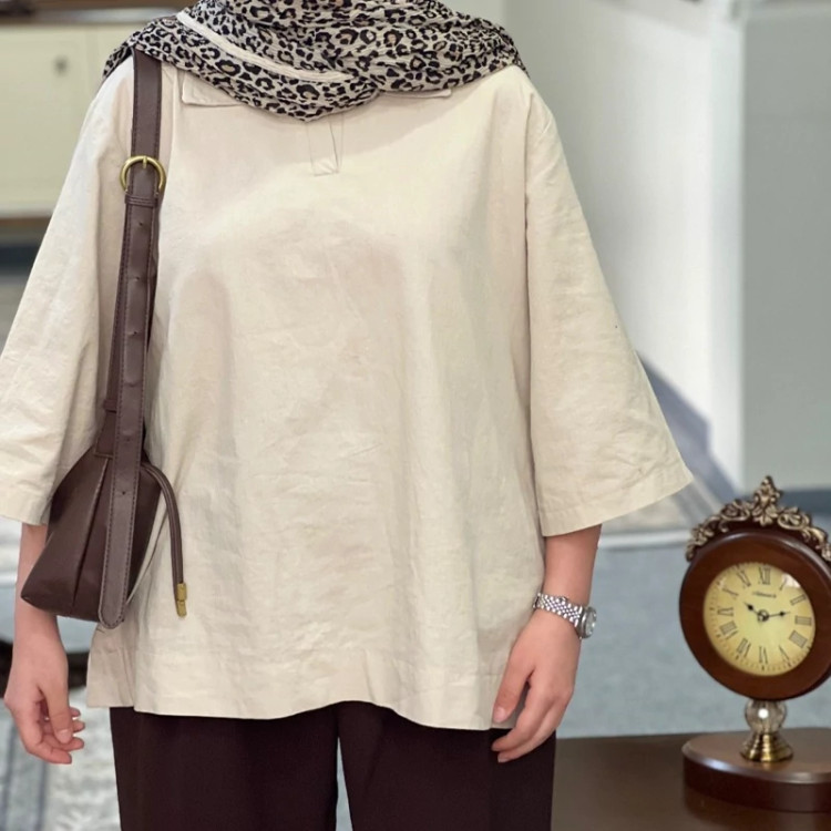 شومیز زنانه لینن باکسی