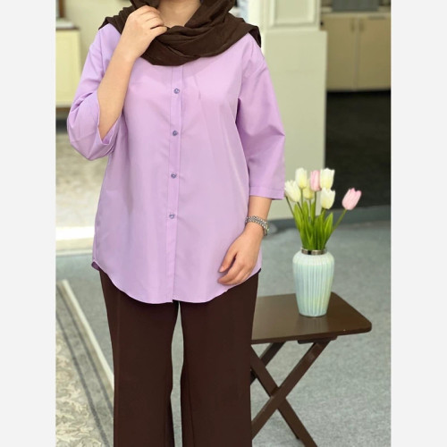 شومیز زنانه آستین سه ربع فری سایز